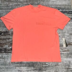 NEW FEAR OF GOD Essentials Short Sleeve Tee T-Shirt Coral